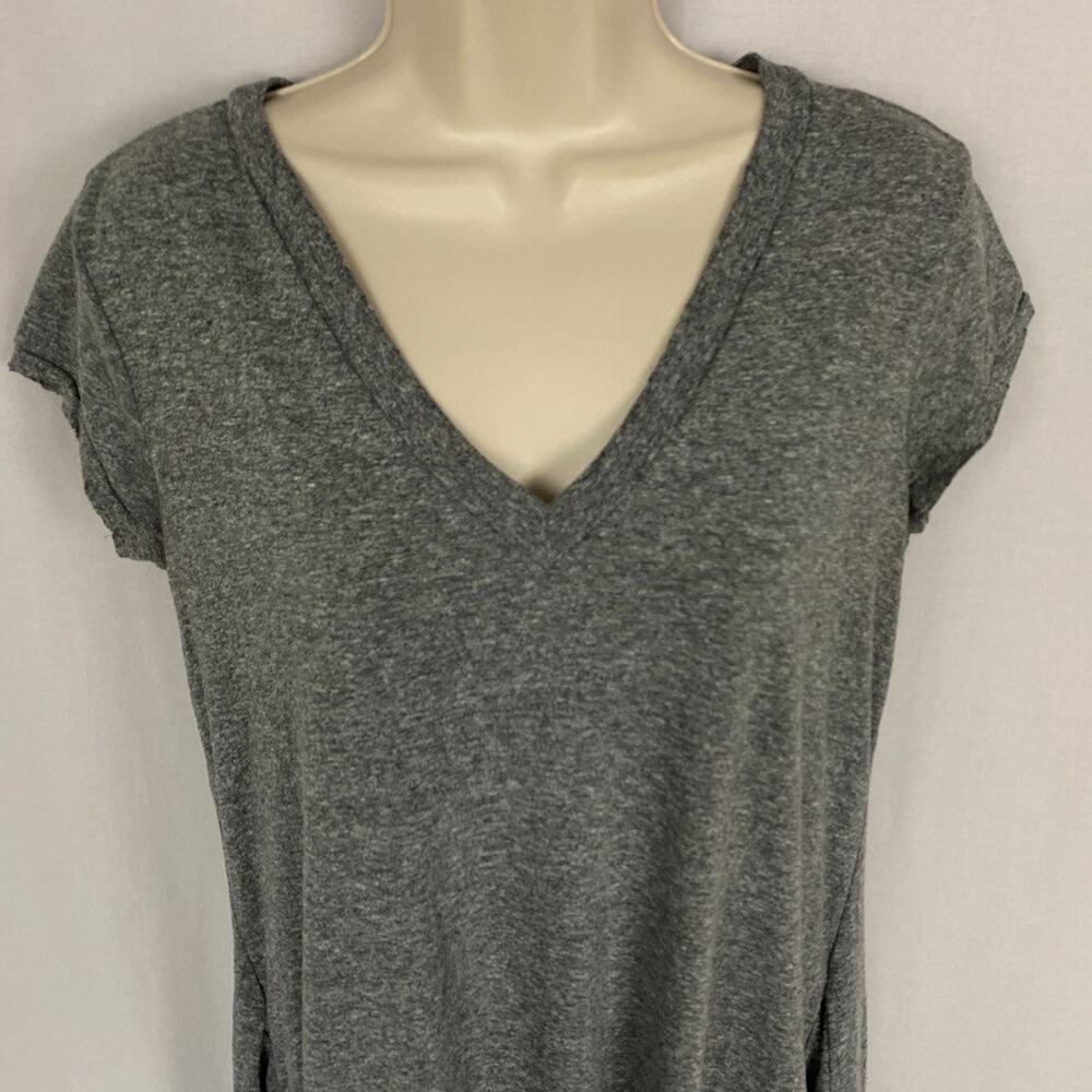 Current Elliott V Neck Trapeze Dress 2 Medium Large Heather Gray Pockets T Shirt - Picture 2 of 14